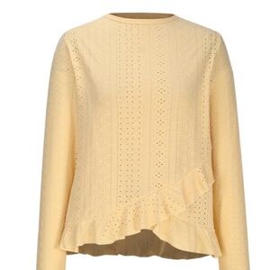 NWOT Plus size  Eyelet Ruffle Blouse